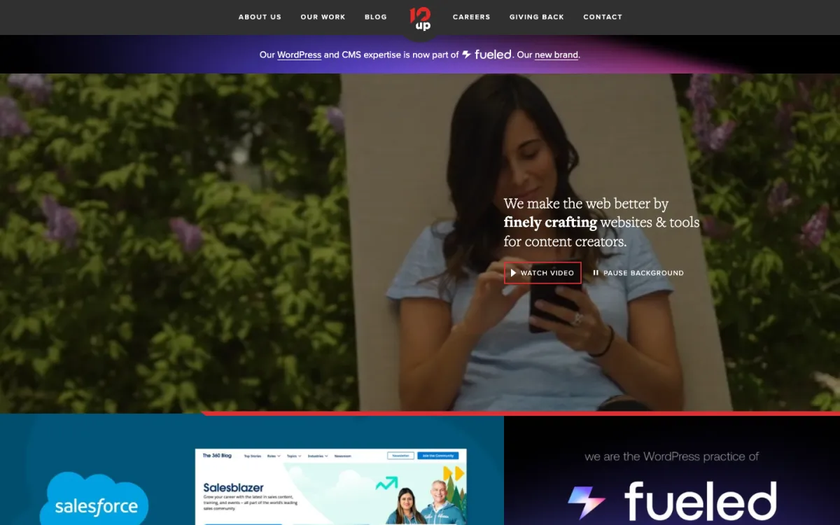 10up homepage, captured September 28, 2026