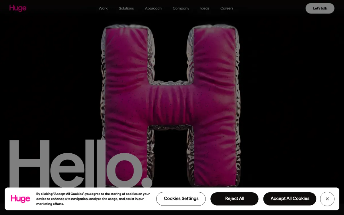 Huge homepage, captured September 28, 2026
